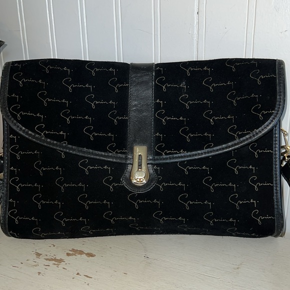 Vintage SAC Givenchy black suede signature purse - Picture 2 of 13